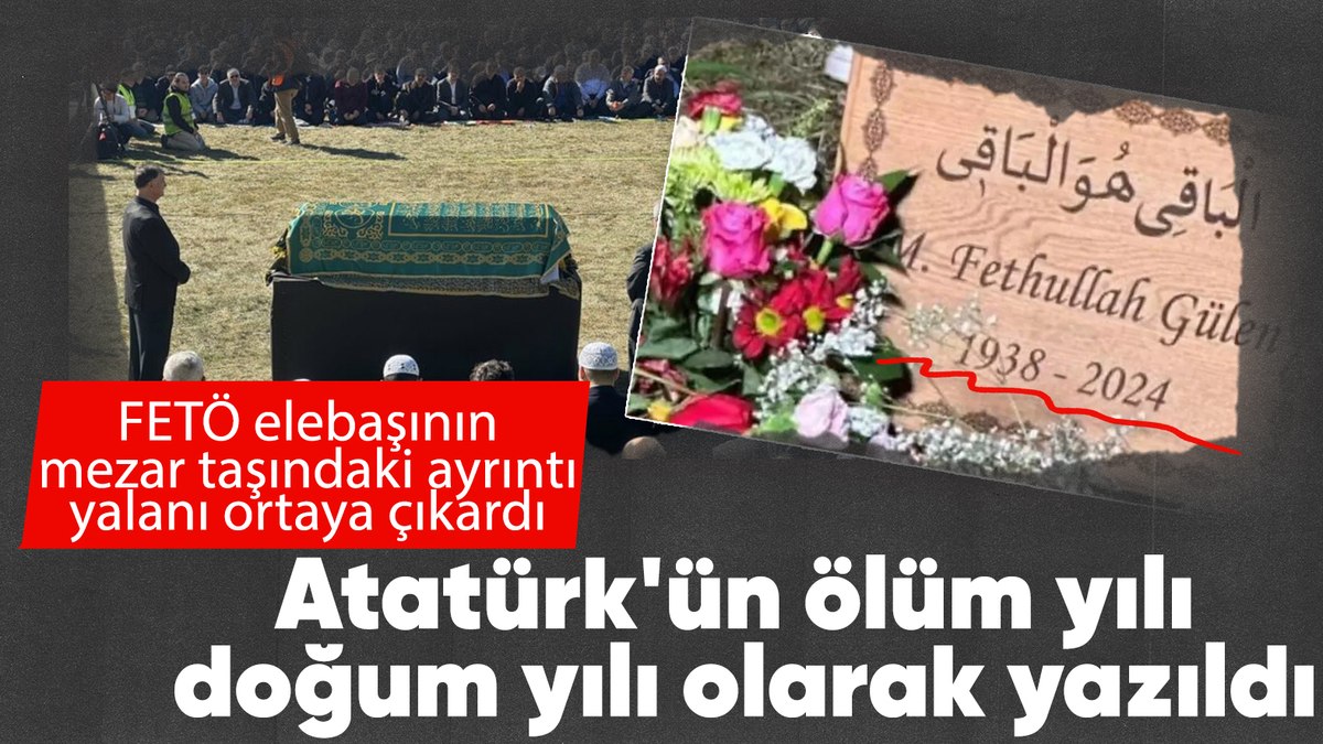 FETÖ elebaşı Gülen’in mezar taşındaki dikkat çeken tarih