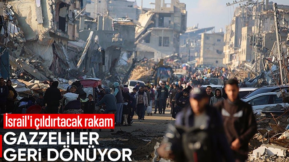 Gazze Şeridi’nin kuzeyine 300 binden fazla kişinin döndüğü açıklandı